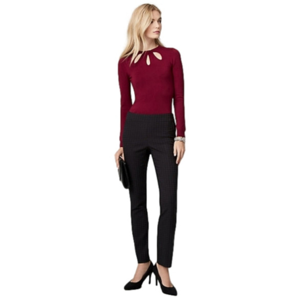 LE Chateau Modern Fit Straight Leg Pant Houndsooth Pattern - Picture 2 of 13